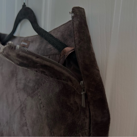 New Frontier Women Suede Leather Skirt, SZ 2 - Brown - EUC - Picture 7 of 13